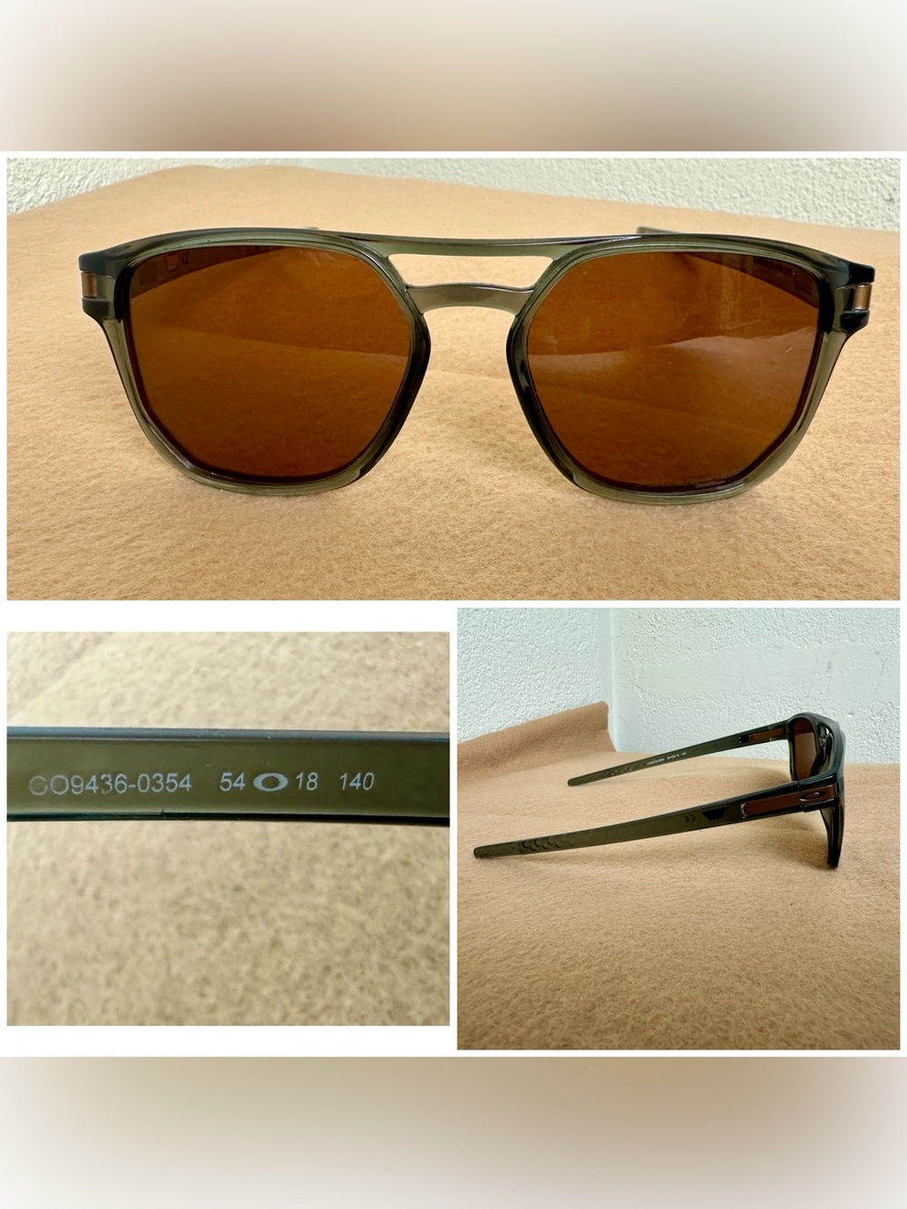 Oakley Latch Beta Olive Ink Prizm Tungsten Lenses Polarized Sunglasses 9436-0354